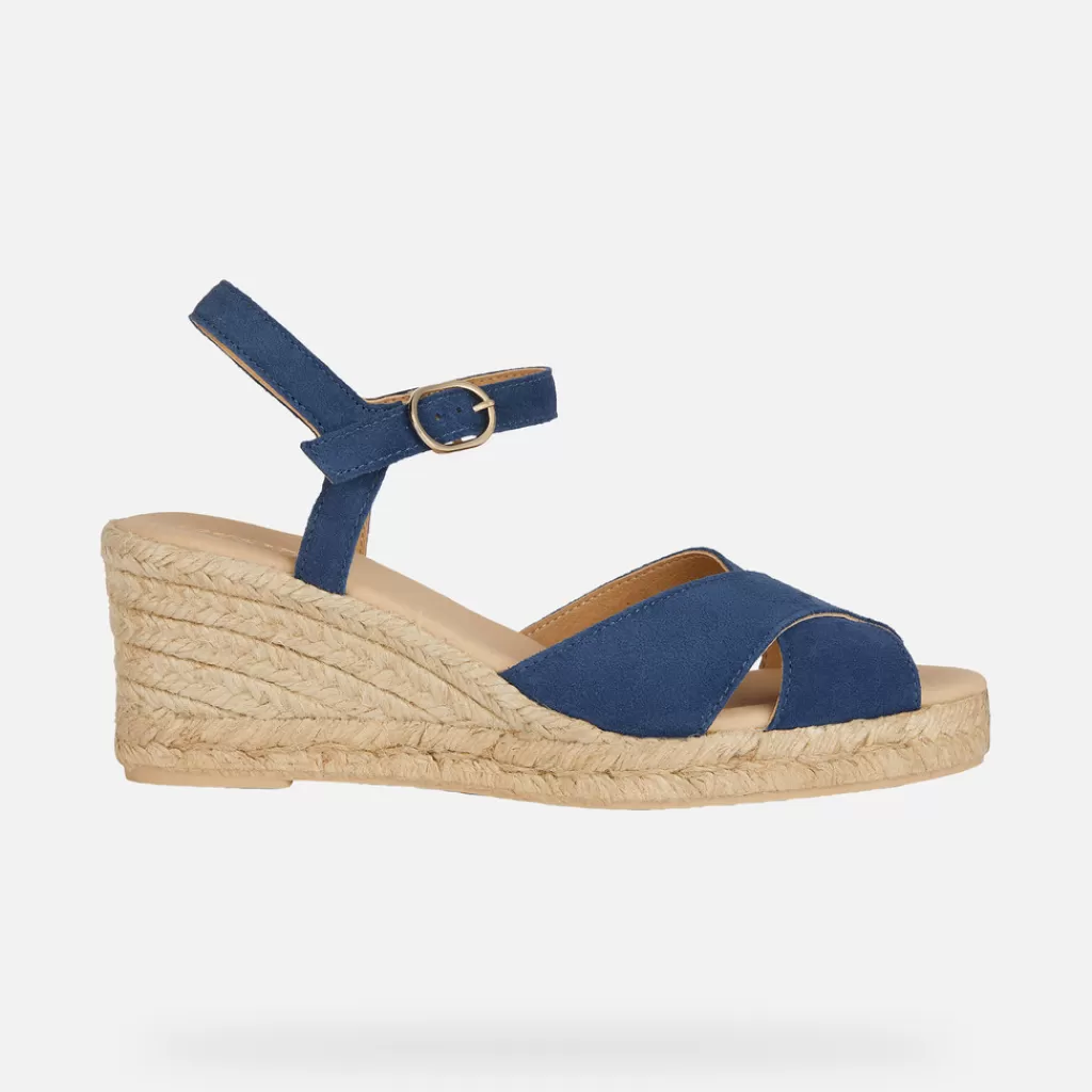 Respira™ | Scarpe con zeppa<Geox GELSA LOW DONNA - SANDALI da donna blu navy