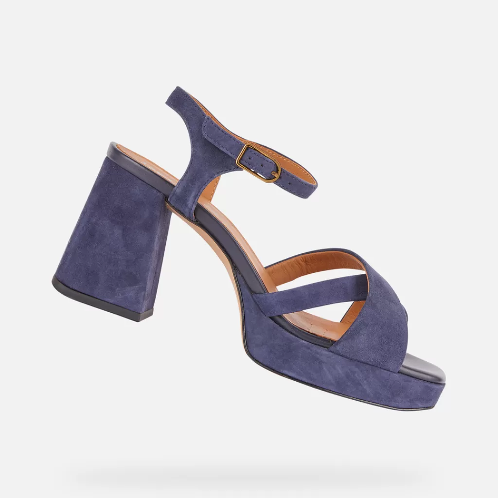 Respira™ | Scarpe con tacco<Geox SOLEDEA DONNA - SANDALI da donna blu navy