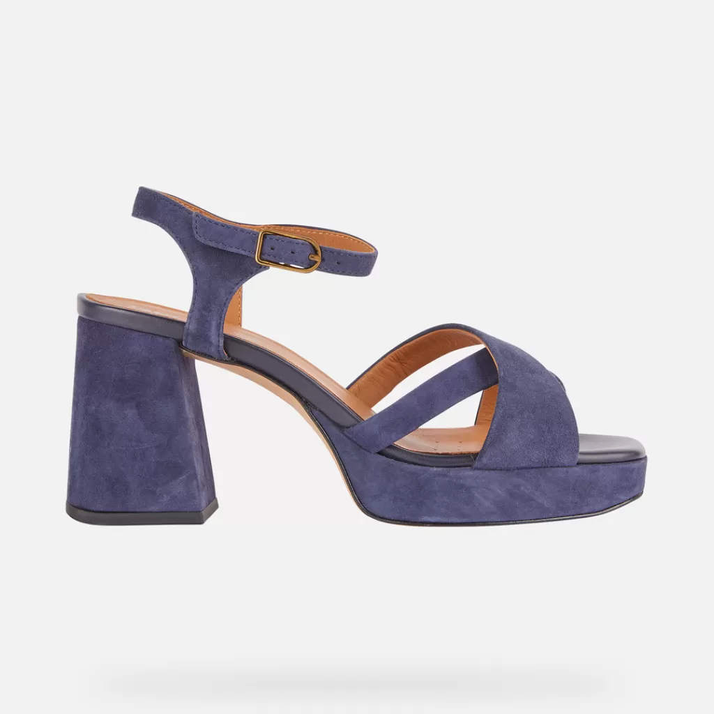 Respira™ | Scarpe con tacco<Geox SOLEDEA DONNA - SANDALI da donna blu navy